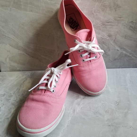 pink canvas vans